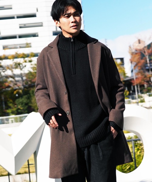 セール】テックメルトン ロングコートチェスターコート（チェスター