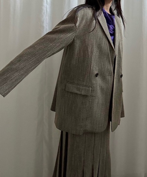 Ameri（アメリ）の「CONVERTIBLE HERRINGBONE JACKET（テーラード