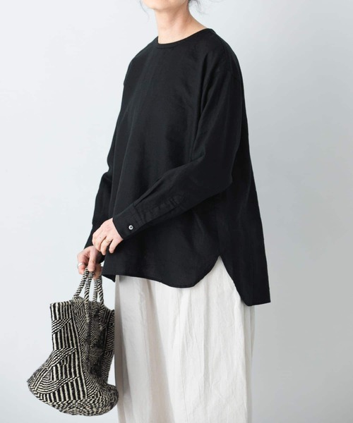 かぐれ（カグレ）の「リネンクルーネックプルオーバー（Tシャツ