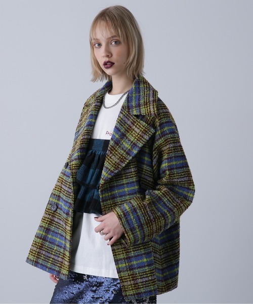 ROSE BUD（ローズバッド）の「シャギーチェックコート（その他アウター