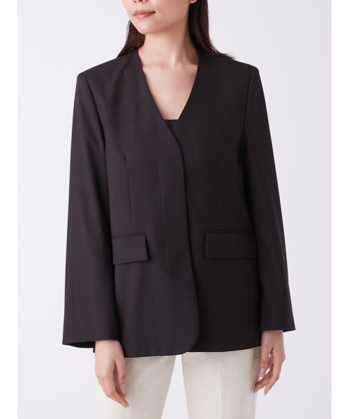 Mila Owen（ミラオーウェン）の「スーツsetup比翼ノーカラージャケット