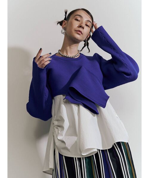 UN3D.（アンスリード）の「ウェーブラインギャザーキャミソール