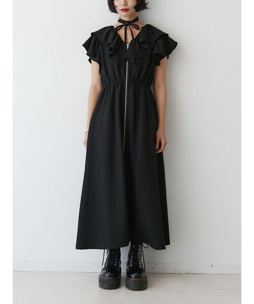 jouetie（ジュエティ）の「フリルショルダーロングワンピース