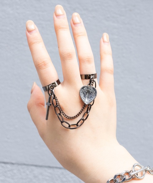 WEGO（ウィゴー）の「WEGO/2連クロスチェーンリング（リング）」 - WEAR