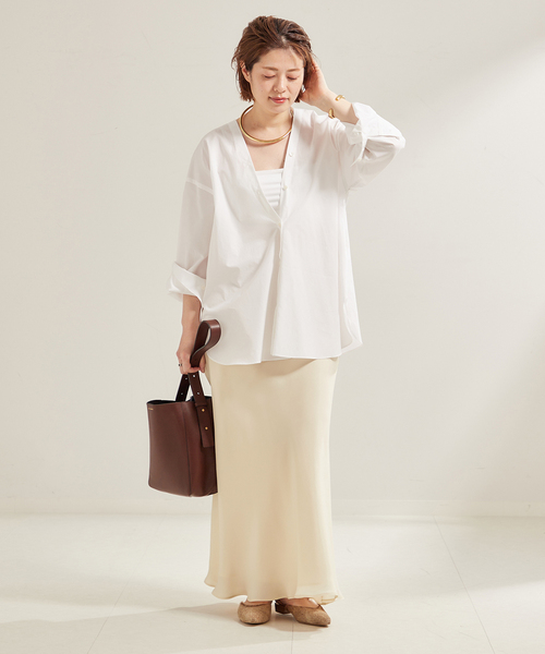 plage（プラージュ）の「Washable Fibril Drape スカート（スカート