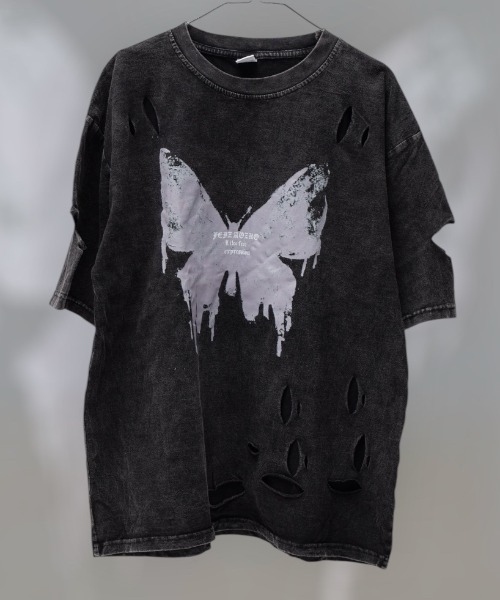 セール】タイガー スカル 髑髏 プリントダメージ加工 y2k 韓国