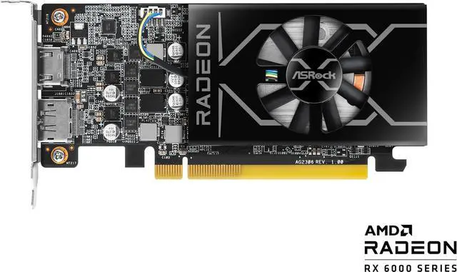 ASRock Low Profile Radeon RX 6400 Graphics Card RX6400 LP 4G