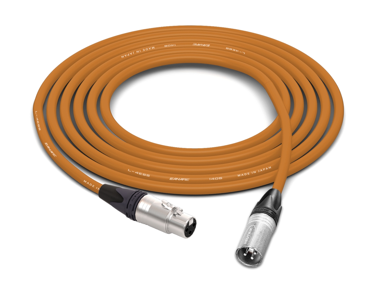 Canare Quad L-4E6S Balanced Cable with Neutrik Nickel Connectors