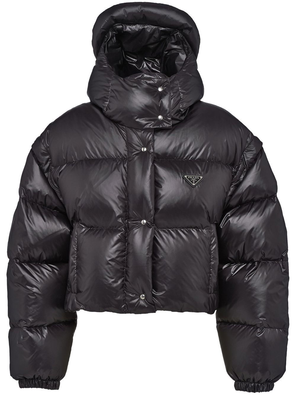 Prada Re-Nylon Convertible Down Jacket | Black | FARFETCH