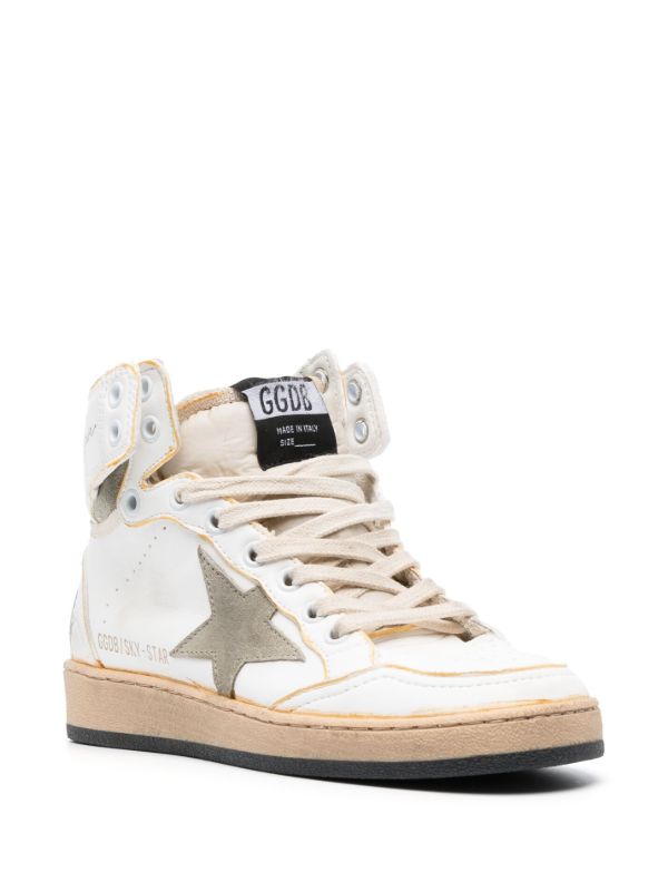 Golden Goose Sky-Star ハイカット スニーカー | ホワイト | FARFETCH JP