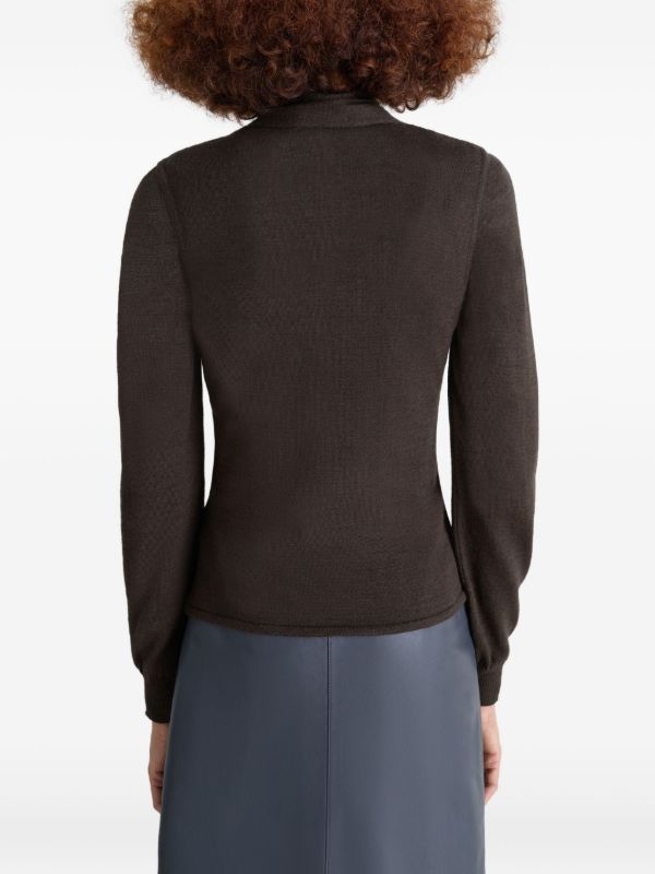 LEMAIRE タイネック ニットベスト | ブラウン | FARFETCH JP