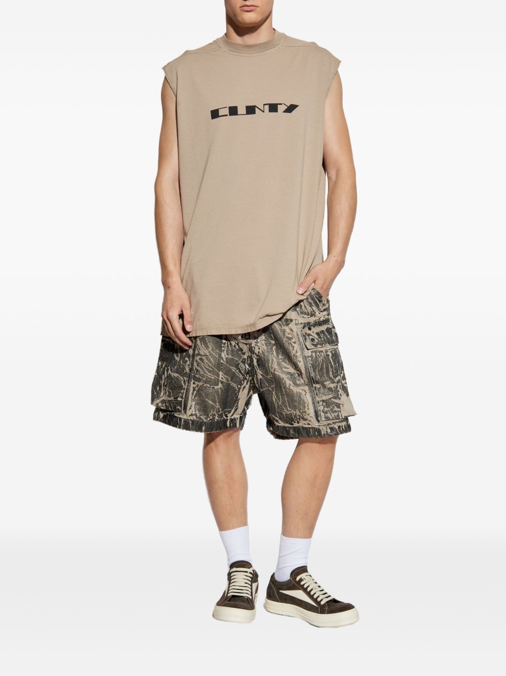 Rick Owens DRKSHDW グラフィック ノースリーブトップ | ニュートラル