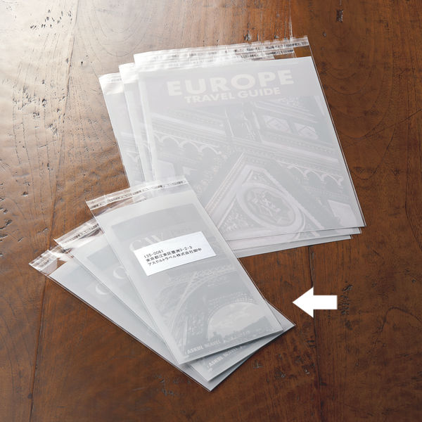 今村紙工 片面ホワイト印刷加工OPP袋 長形3号 白無地 1セット（500枚