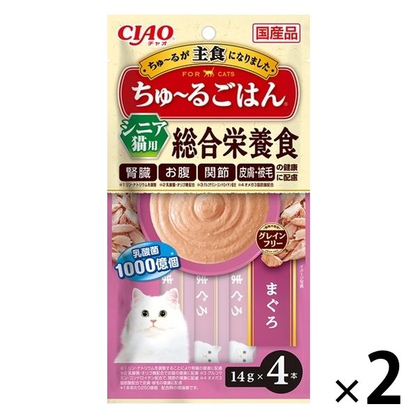 いなば CIAO チャオ ちゅ～るごはん 猫 総合栄養食 まぐろ 国産（14g×4
