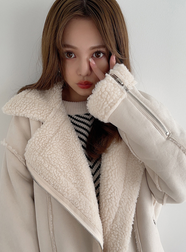 エコムートンライダースジャケット[k9037x] | レディースファッション