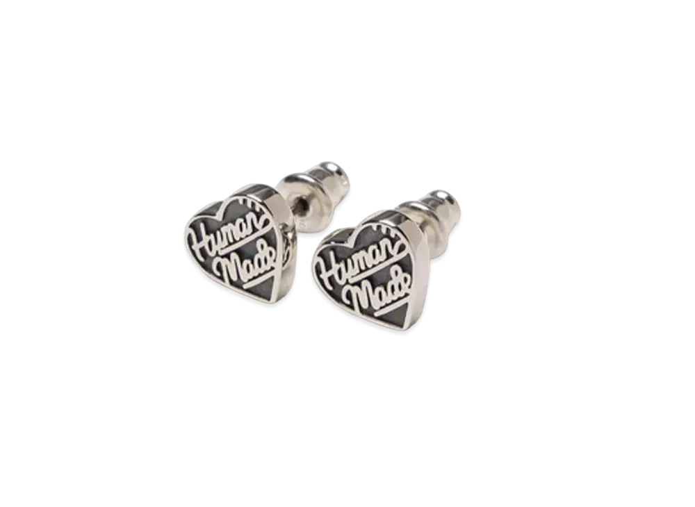 HUMAN MADE Heart Silver Earrings 