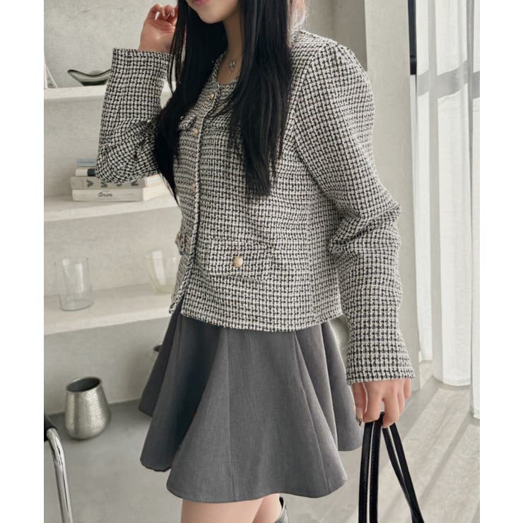 ヨリ yori スプリングツィードライクブラウス38