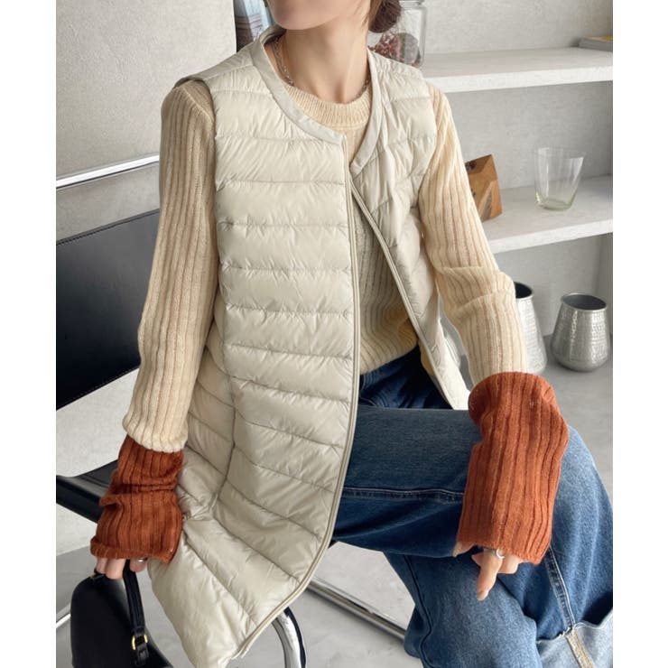 ノースリーブ ダウン ロングベスト[品番：ORGW0008571]｜Ada.（エイダ