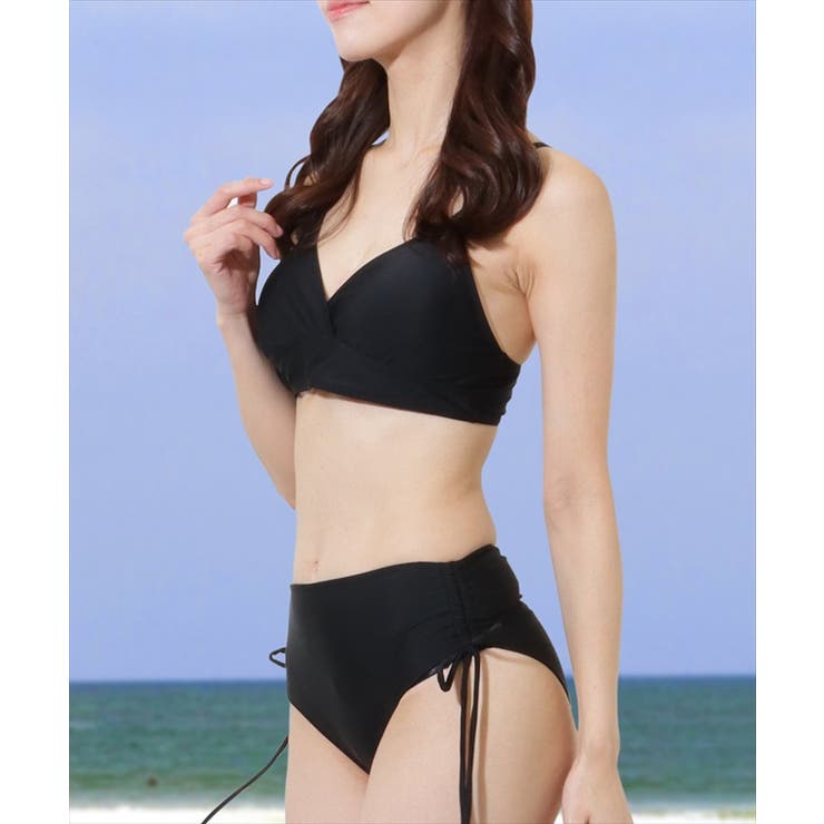 4点セット】ハイネック シアー ウエーブトップス付き ラッシュガード