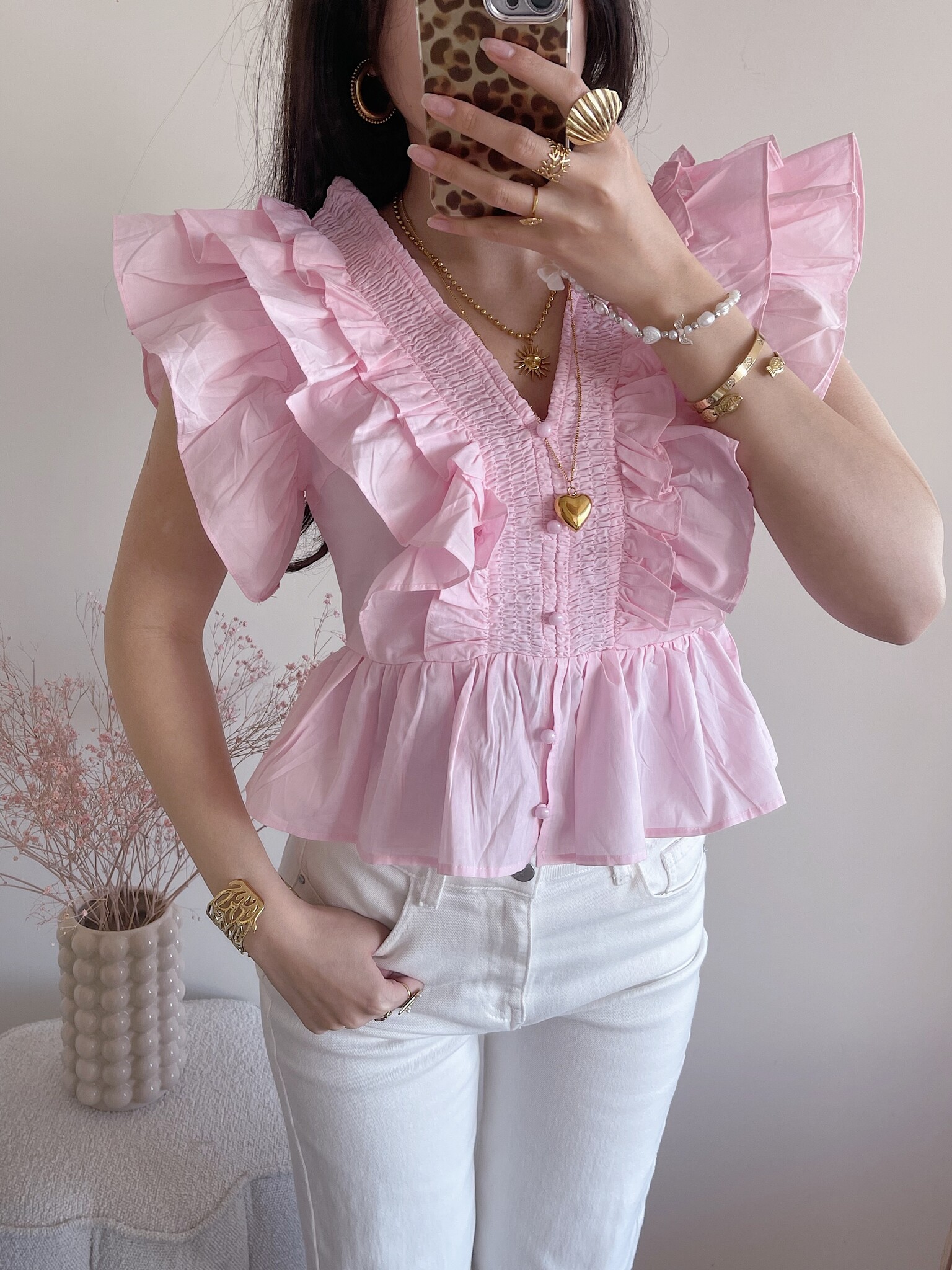Emilia Ruffle Top / Light Pink - Hello My Love