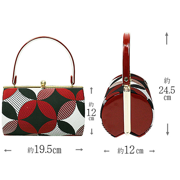 振袖用草履バッグセット 厚底ぞうり＆帯生地バック フリーサイズ 全6柄