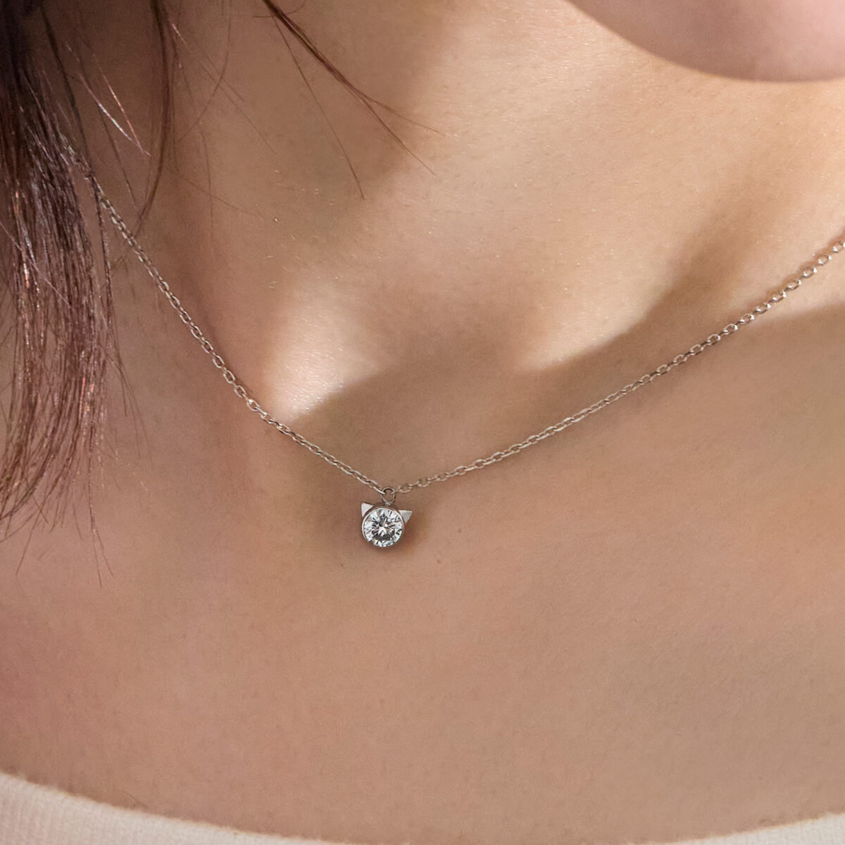 Lierrey ラボグロウンダイヤモンド ネックレス Mew（ミュー