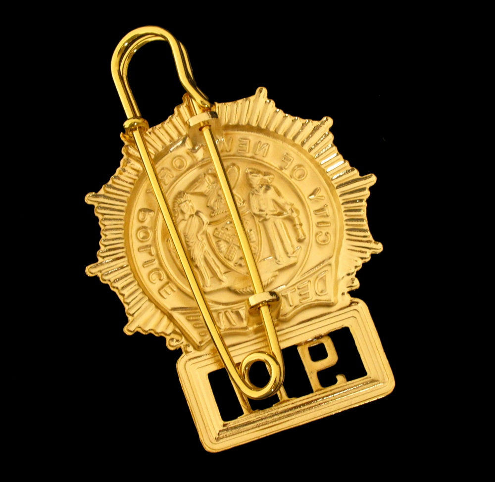 NYPD New York Police Detective Badge Solid Copper Replica Movie
