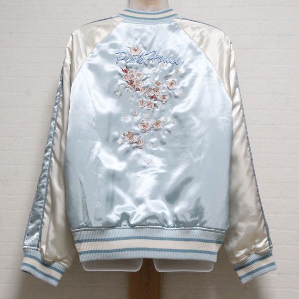 サックス桜刺繍スカジャン【4(L)】 - ピンクハウス通販｜リサイクル