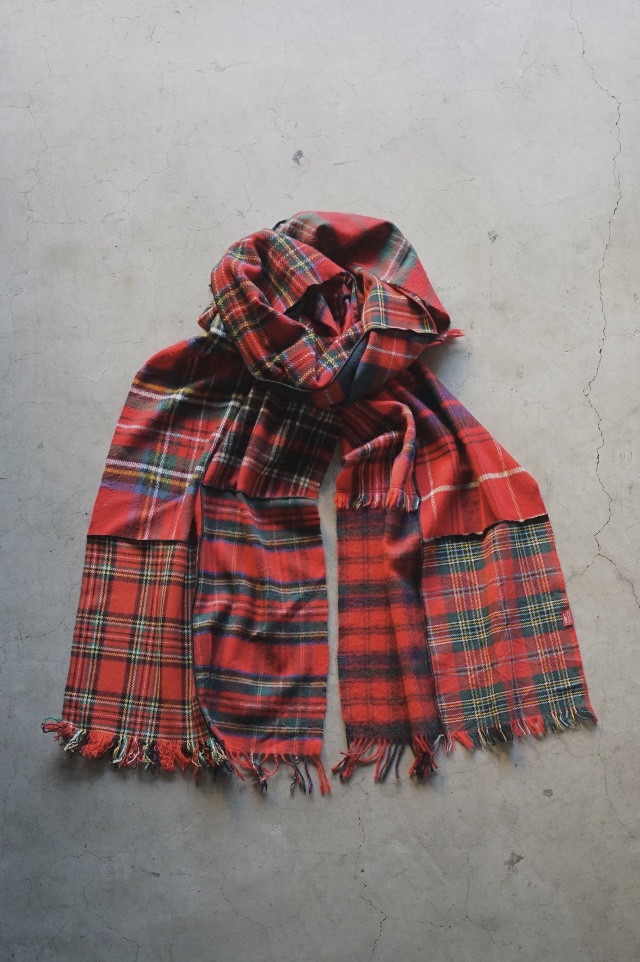 DEPT CRAZY CHECK LONG SCARF / L8 Red tone / DEPT Online Store