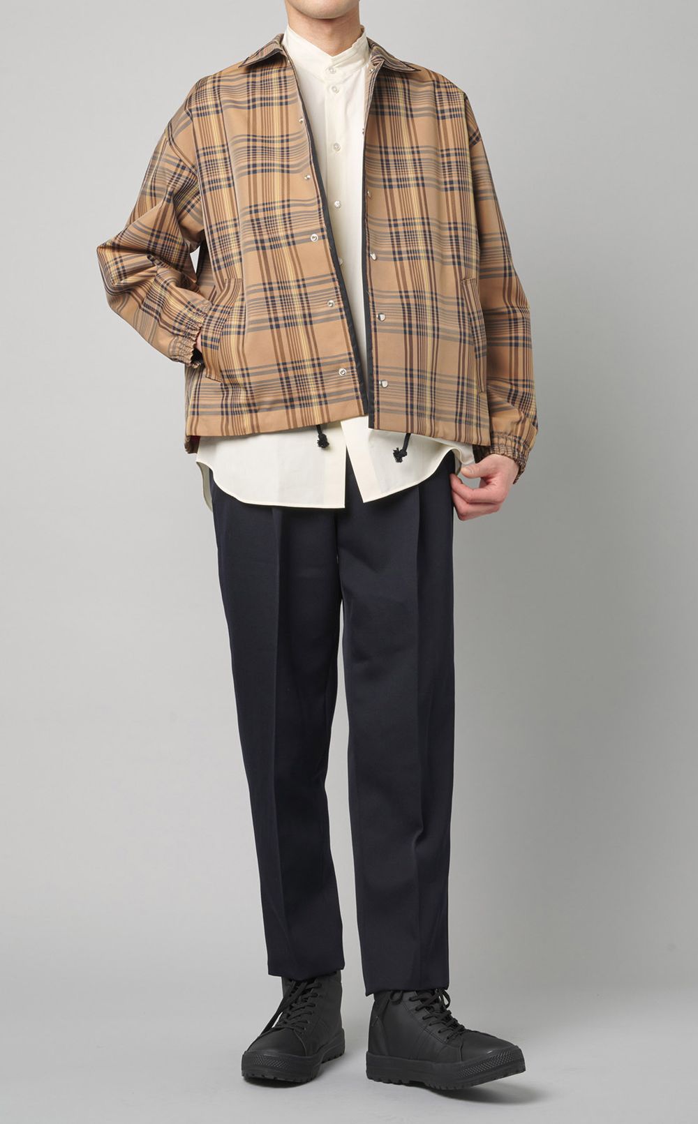 CINOH｜チェックコーチジャケット