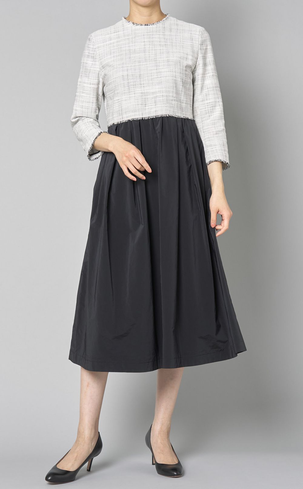 Ballsey｜ツイードコンビワンピース