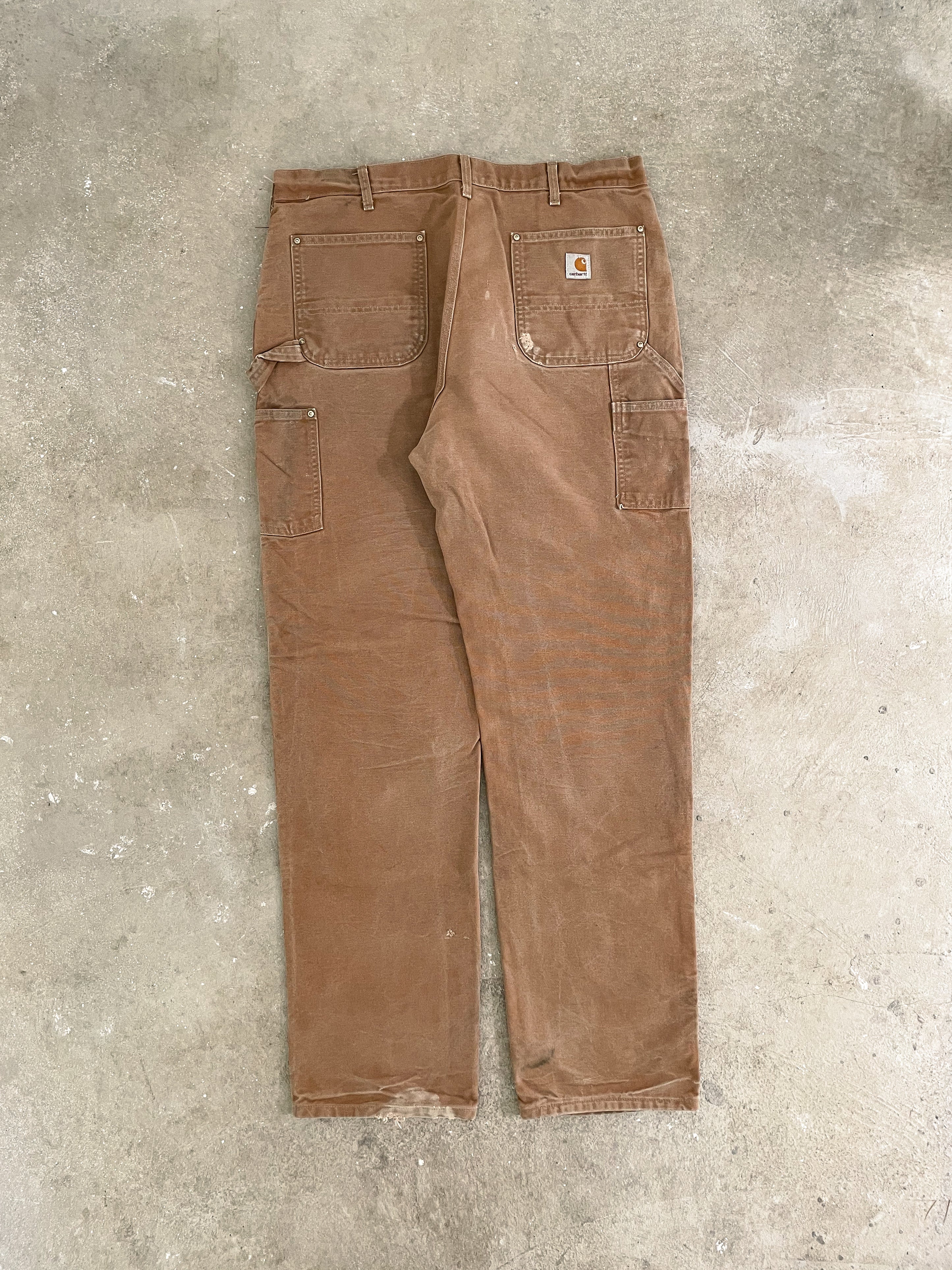Carhartt B01 Tan Brown Double Knee Work Pants (37X34) – DAMAGED