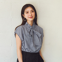 SPANNE]ギンガムチェックリボンブラウス | KOBUNSHA SELECT SHOP