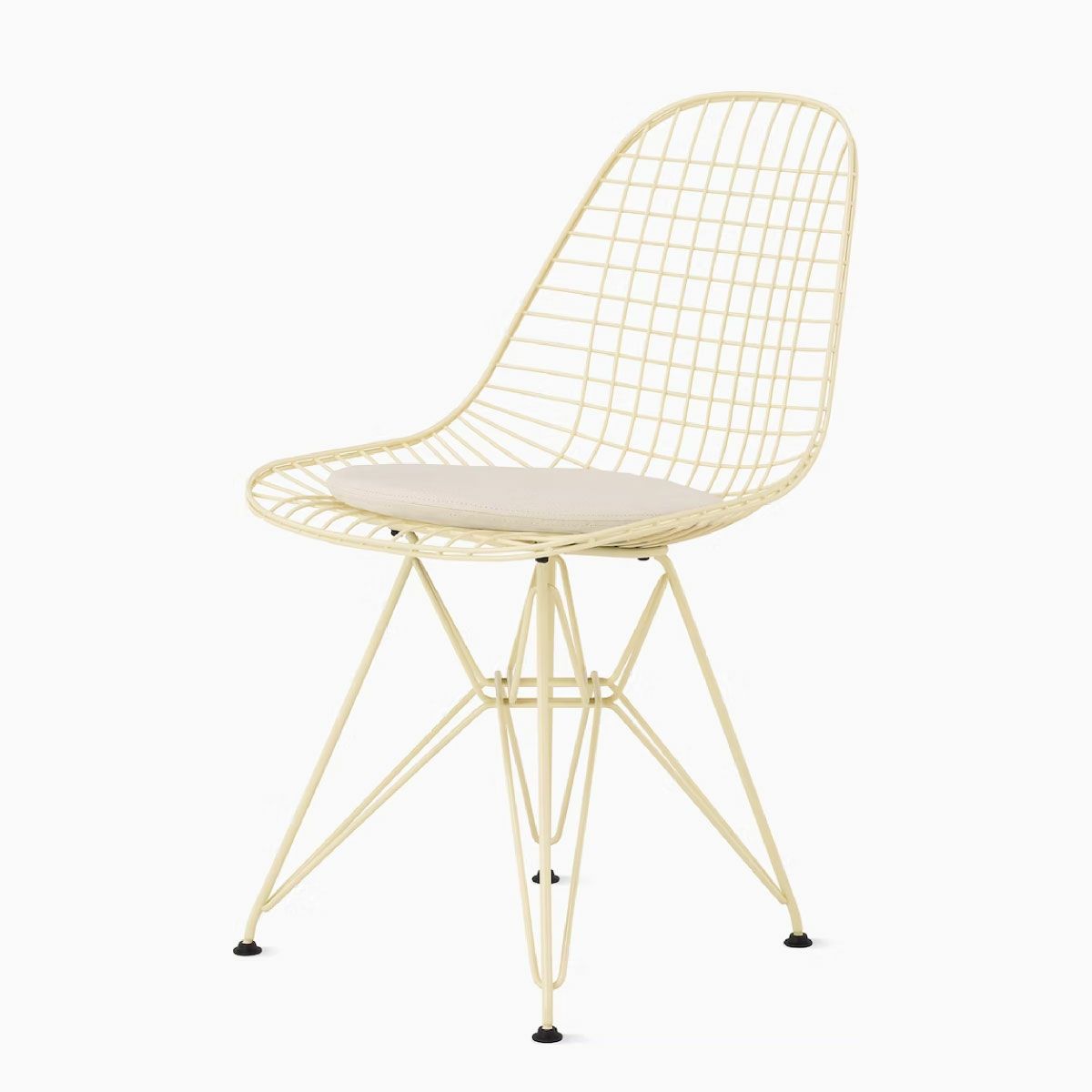 イームズ ワイヤーチェア パッド付き パウダーイエロー《 Herman