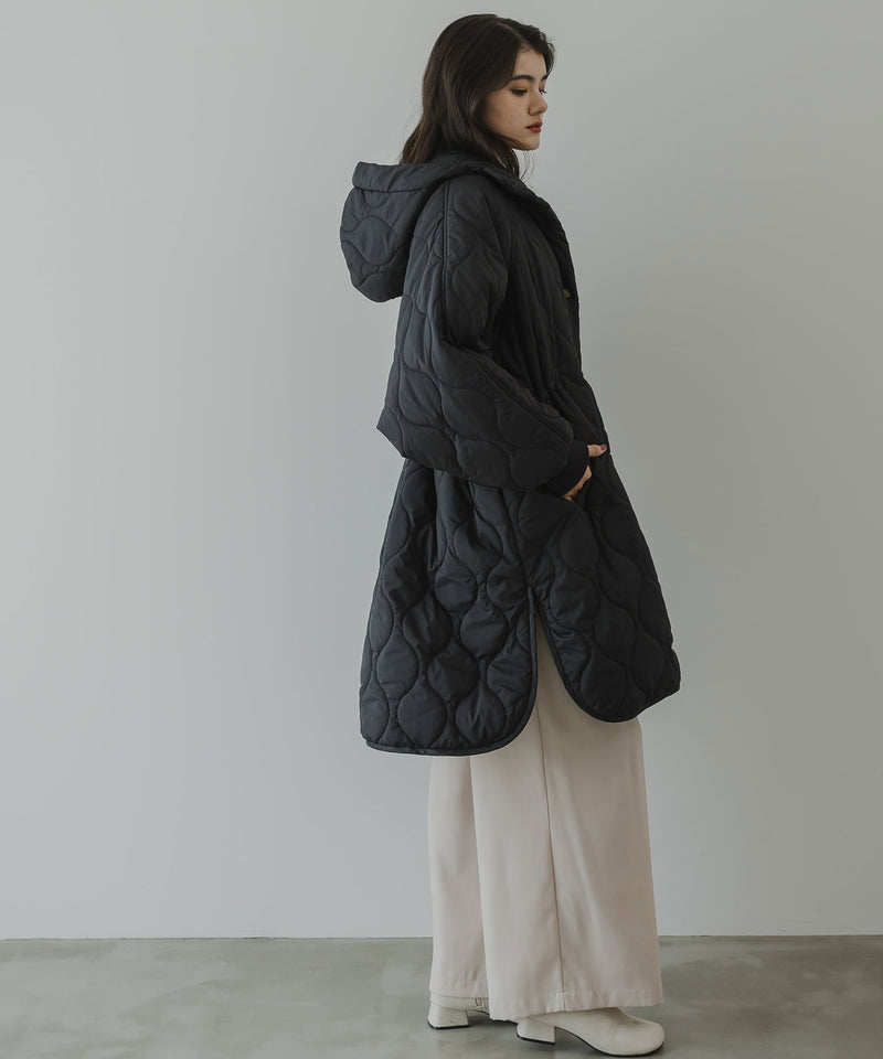 キルティングフレアロングコート – レディースファッション通販の夢