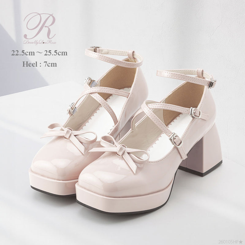 スクエアトゥ2wayストラップパンプス【大きいサイズ有】 – レディース