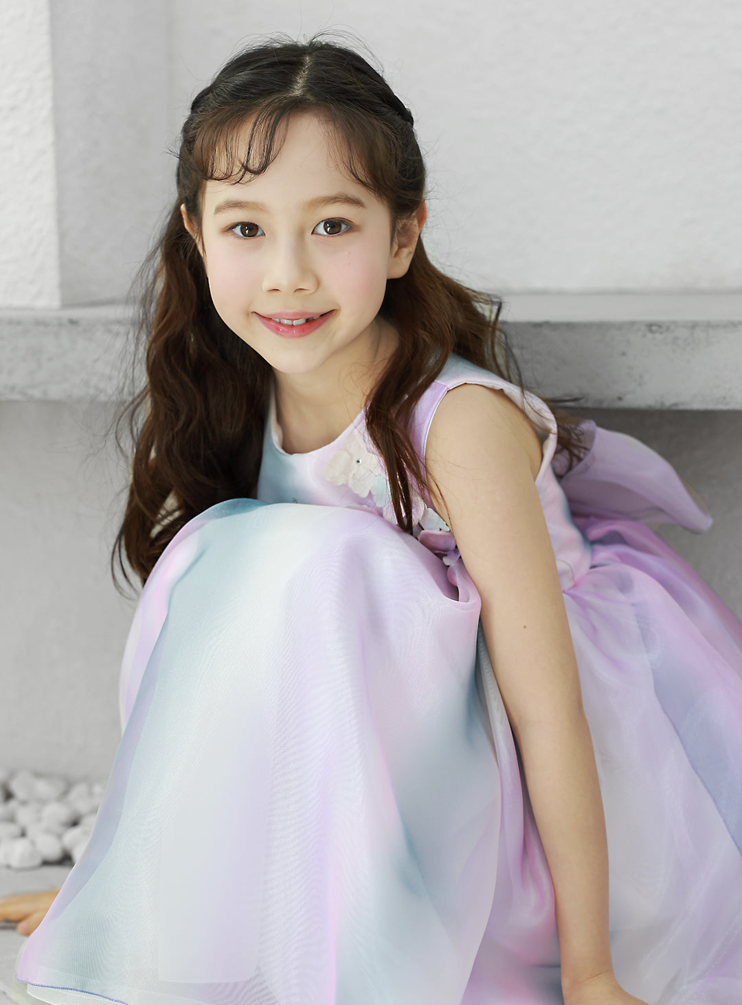 子供ドレス|子供ドレスならグラデーションパープルオーガンジードレス