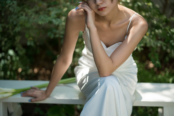 サテン ソフトマーメイド キャミソールドレス（W235）