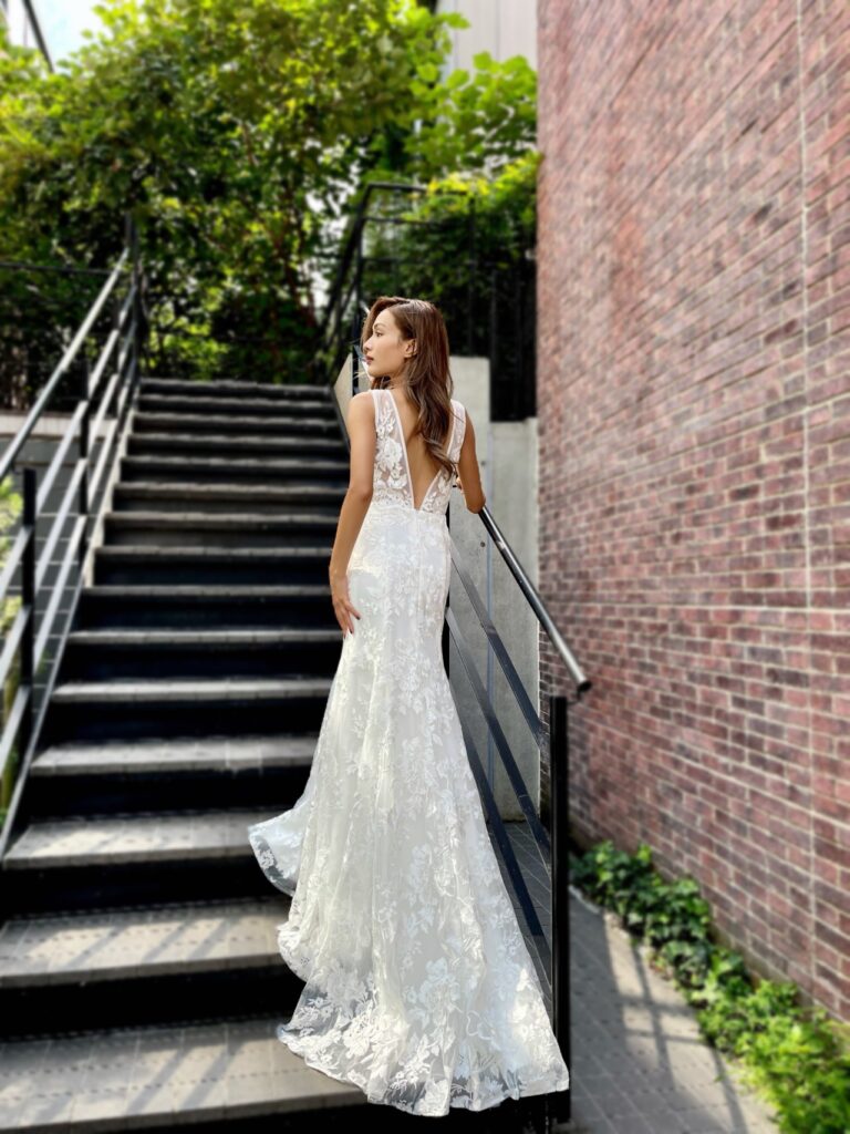 ウェディングドレス レースソフトマーメイド NO.3185-OW（ご購入は郵送