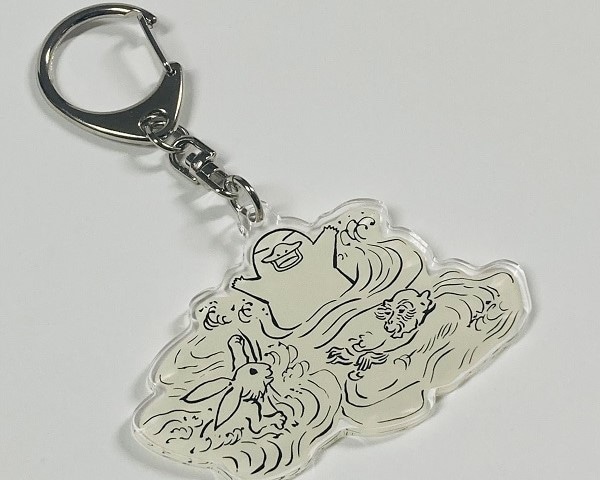 カモノハシのイコちゃん×鳥獣戯画 アクリルキーホルダーB(B): 鉄道