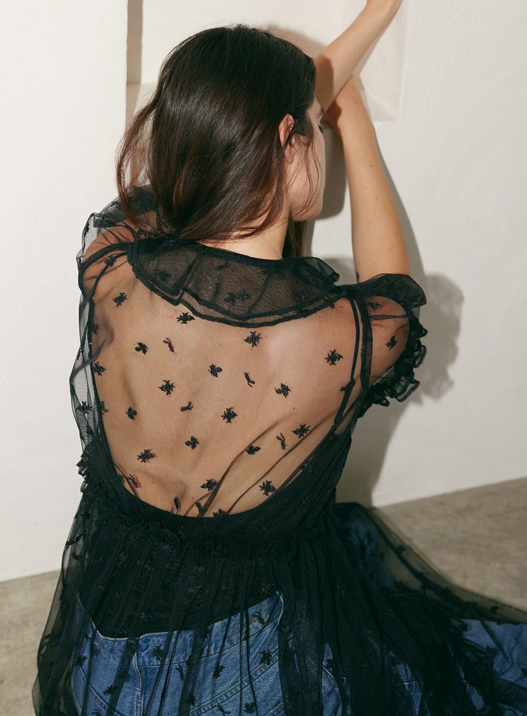 COEL Online Storeバックオープンレースキャミソール(F ホワイト): TOPS