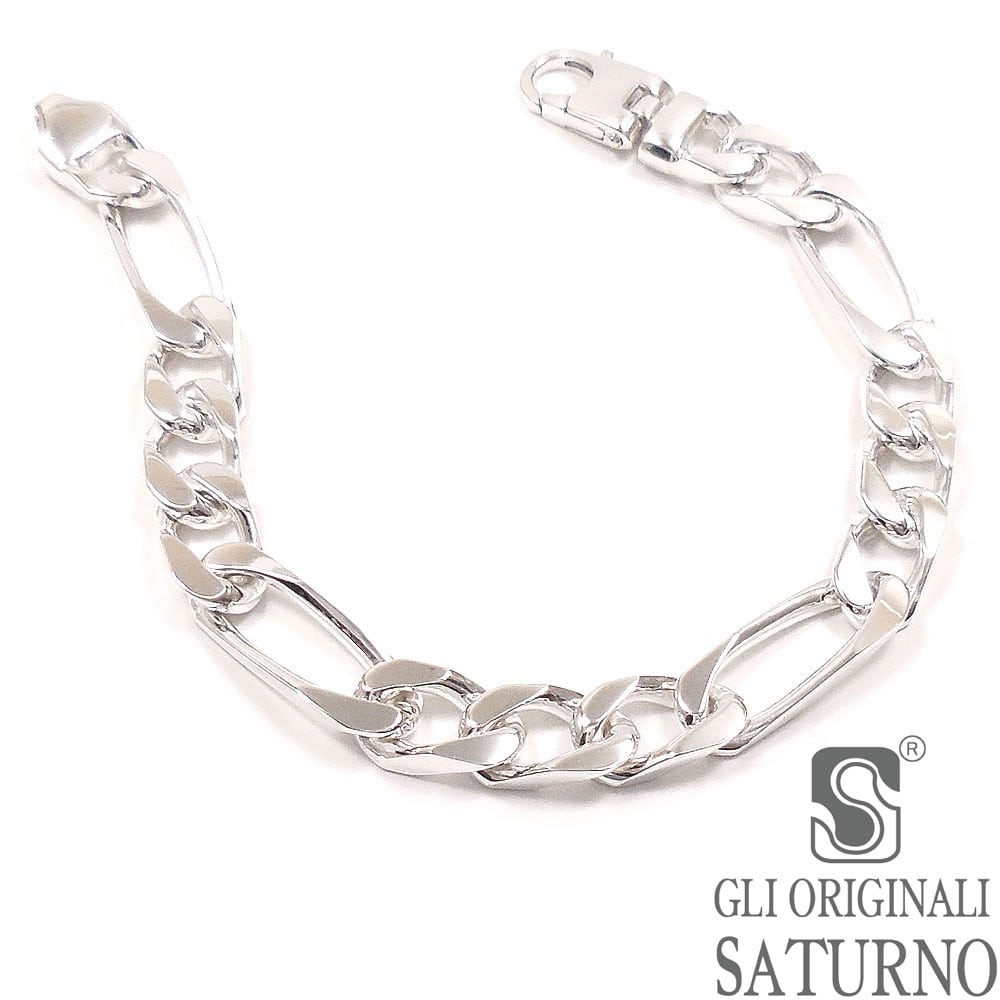 SATURNO サツルノ ブレスレット シルバー925 フィガロチェーン メンズ