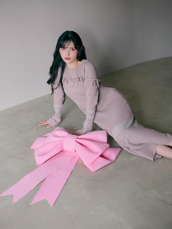 Bijou Sheer Knit Mermaid Onepiece｜evelyn（エブリン）公式通販サイト