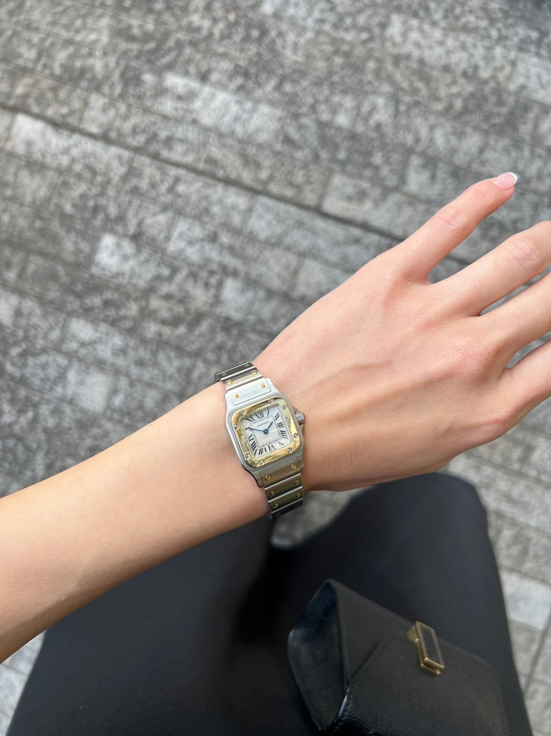 カルティエ サントスガルべSMサイズ コンビ クオーツ レディース