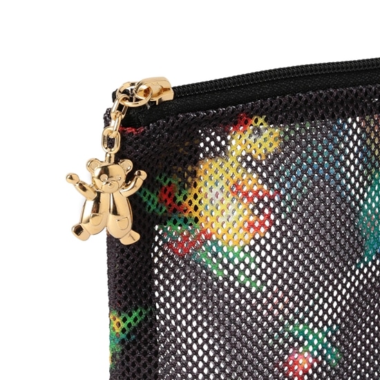 ハイジ メッシュ転写プリントポーチ HEMP-171021(ブラック): FEILER