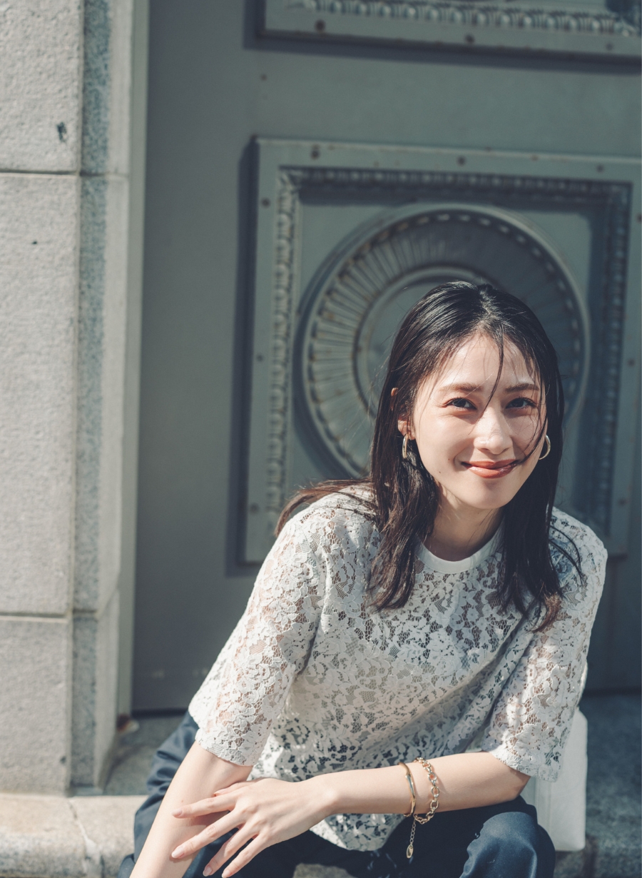 佐藤佳菜子さんコラボ】クロップドレースブラウス｜LOUNIE（ルーニィ