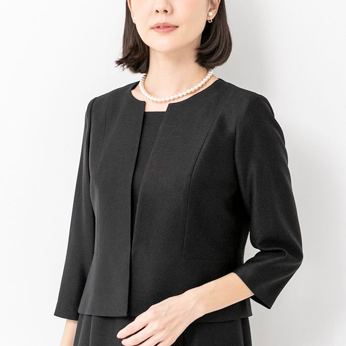 スーツ風のアンサンブル 9号・ブラック｜東京ソワールオンラインストア