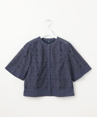 自由区 L(ジユウク エル)のフラワータイルレース ブラウス通販