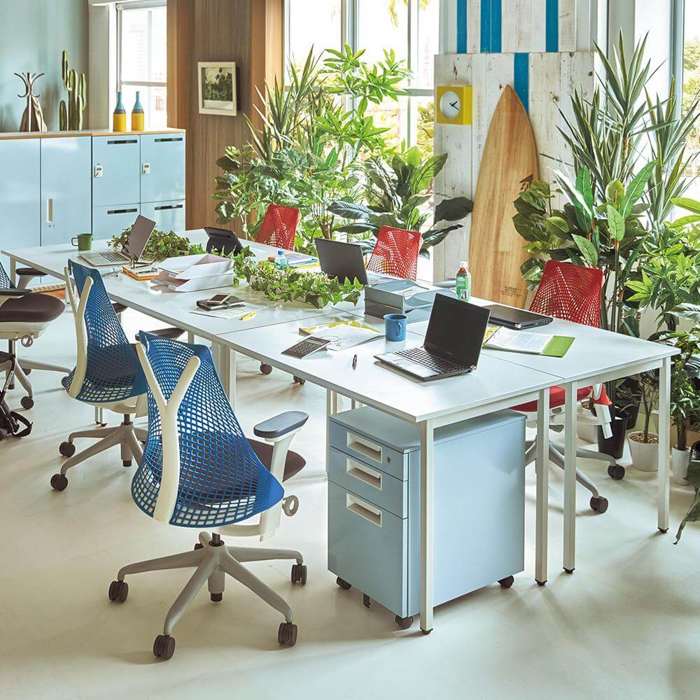 ワーキングテーブル 幅140cm 奥行70cm ( パソコンデスク ワーク