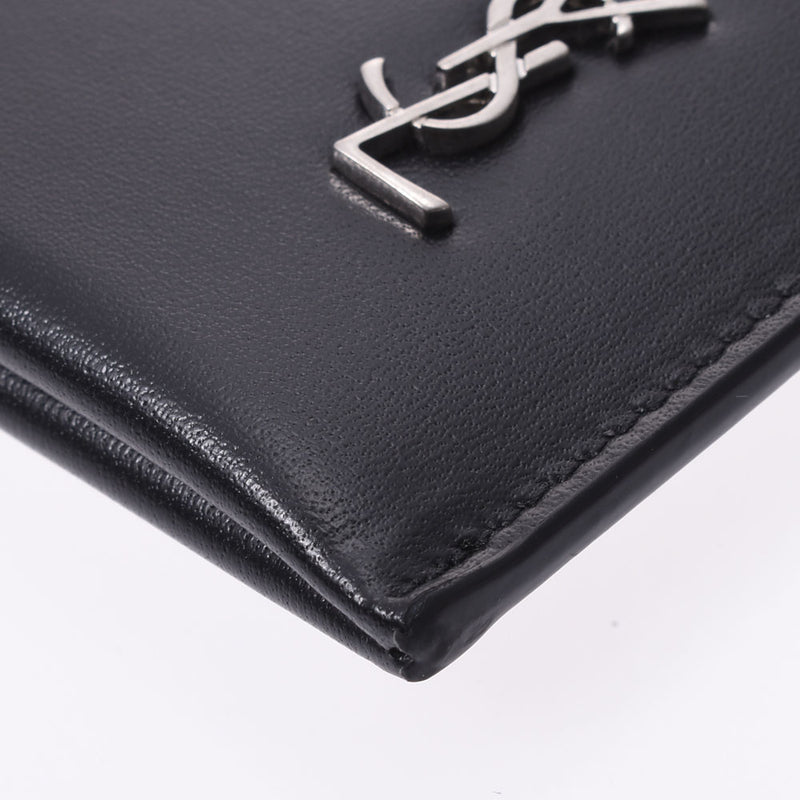 サンローランクラッチバッグ 黒 ユニセックス カーフ クラッチバッグ